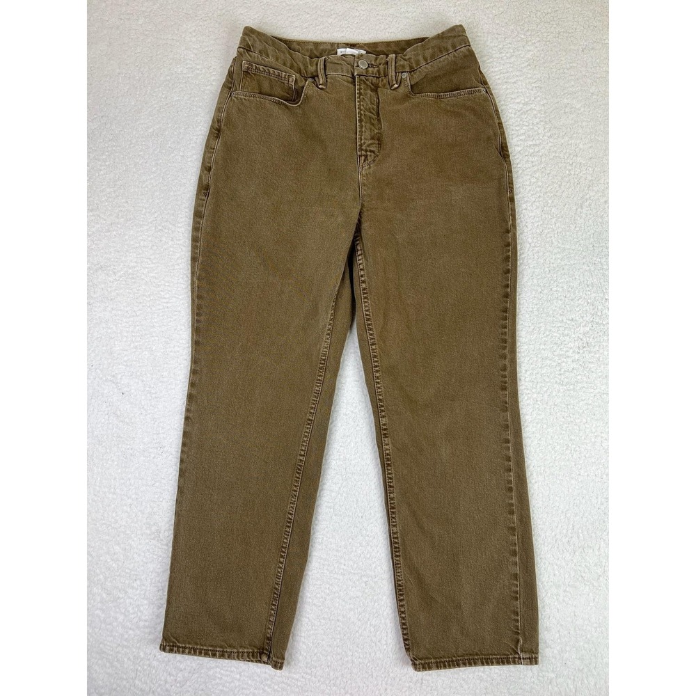 Good American Straight Jeans Womens 8/29 Brown High Rise Relaxed GNDU999PT‎